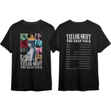 Camiseta Básica Taylor Swift The Eras Tour Frente E Costas