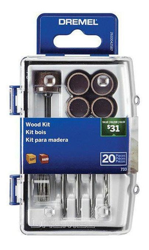 Kit Dremel 733 Accesorios Madera 20 Piezas