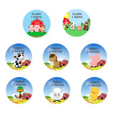  Animales Granja 80 Stickers Adhesivos Candybar Personalizad