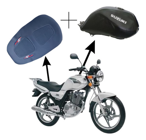 Capa De Tanque E Banco Kit Moto Suzuki Yes/gsr 125/150-cores