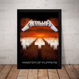 Quadro Metallica Master Of Puppets Poster C/ Moldura 44x32cm