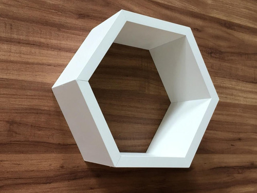 Nicho Colmeia Hexagonal 6 Unidades Branco Para Decoração Mdf
