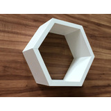 Nicho Colmeia Hexagonal 6 Unidades Branco Para Decoração Mdf