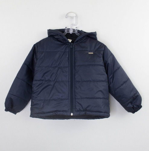 Jaqueta Nylon Puffer Infantil Um Mais Um Marinho