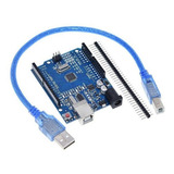 Uno R3 Atmega328 Ch340 Com Cabo Usb Compatível Com Arduino