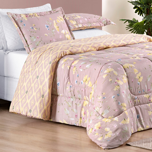 Cobredrom Casal Queen Size Grosso Florença 200 Fios Floral