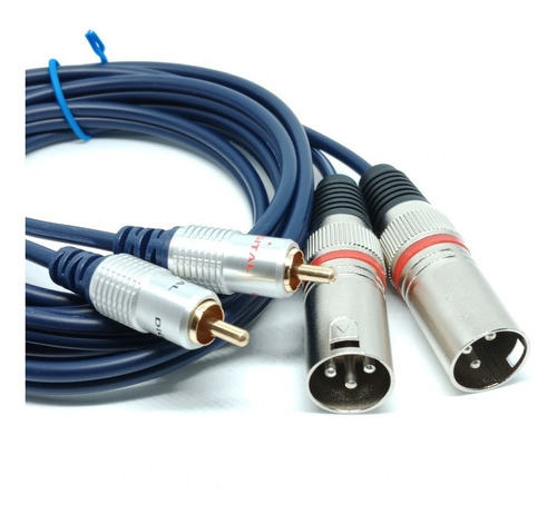 Cable Xlr Canon Macho Rca 2x2 Rojo Blanco 3,6 Metros