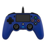 Joystick Nacon Wired Compact Controller For Ps4 Negro Y Azul