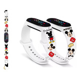 Relógio Disney Mickey Digital Led Infantil À Prova D'água
