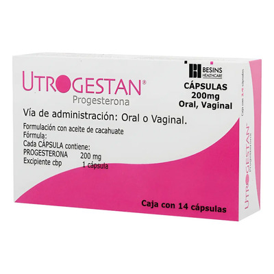 Utrogestan Progesterona 200 Mg C\u002F14 Capsulas | Envío gratis