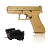 Glock Blowblack 19x Co2 6mm Coyote Con Mira Laser Xchws C