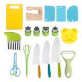 Conjunto De Facas Para Culinária Infantil,frutas E Vegetais