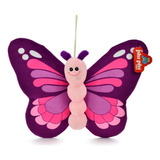 Peluche Mariposa Colorida Chica 14cm Para Colgar 4131 Color Violeta