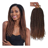 14 Pulgadas 8 Paquetes Senegalese Twist Hair Crochet Trenzas