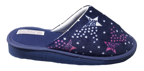 Pantufla Mujer Invierno Estampada Caja Algodon 35 Al 40