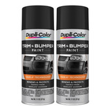 Paq. 2 Pintura Negra Para Molduras Y Parachoques En Spray