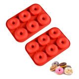 Pack X2 Moldes De Silicona Donas Moldes Donuts Molde Dona 6