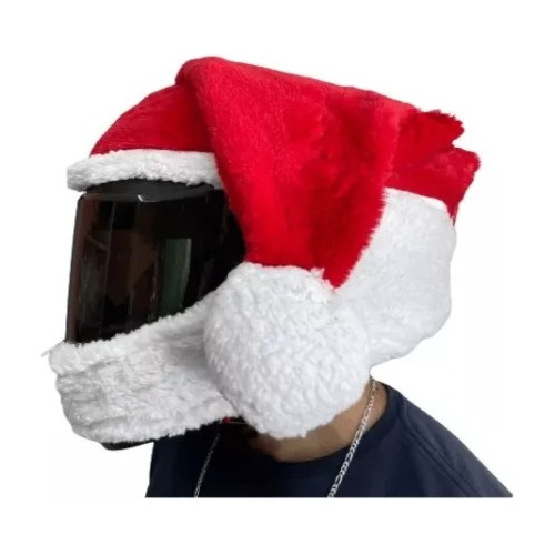 Funda Para Casco Papá Noel Sombrero Navidad Para Casco Moto