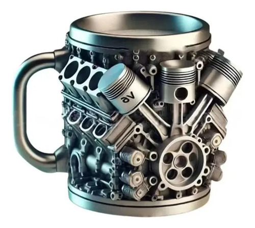 Taza De Café Con Motor V6 V8 - Taza De Viaje Personalizada D
