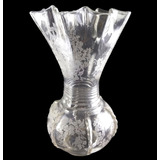 Antigo Vaso Floreiro Vidro Moldado Frances Flor 9869 Rrdeco