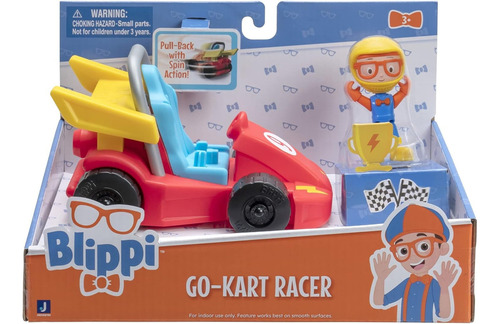 Blippi Go-kart Racer Coche Tirar Hacía Atrás. Color Rojo