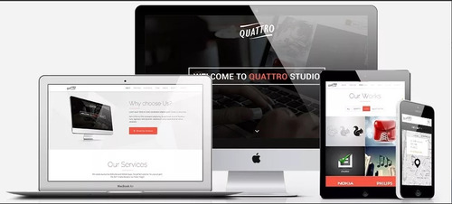 Script Php Quattro Site +blog+admin Responsivo Institucional