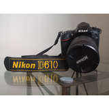 Câmera Nikon D610, Fullframe, Com Lente.