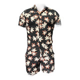 Conjunto Masculino Estampado  Camisa Flor  Verão