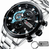 Reloj Curren Acero Inoxidable Cronógrafos 8402 Mas Llavero