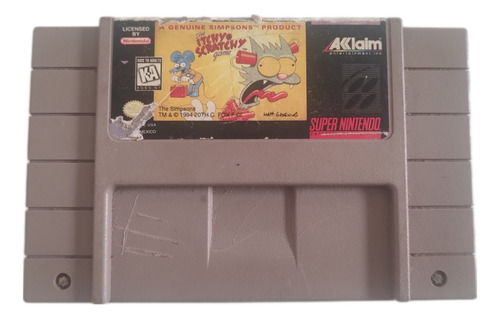 The Itchy E Scratchy Fita Cartucho Super Nintendo Funcionand