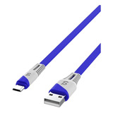 Gowin Cargador Cable 1 Metro Usb Tipo C Carga Y Sincroniza Uso Rudo Carga Celulares Color Azul