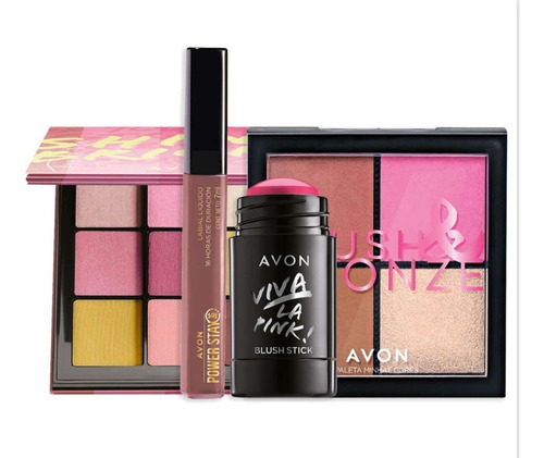 Viva La Pink Set Power Pink Sombra+ Paleta +rubor +labial