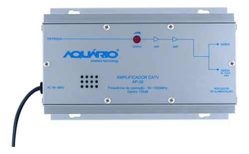 Amplificador Potencia Uhf/catv 35db 54-1000 Mhz Ap-35