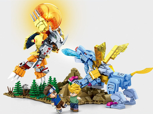 Digimon Wargreymon Vs. Metalgarurumon Blocos De Montar Sembo