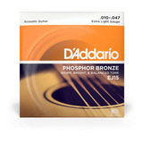 Cuerdas Guitarra Acustica 010 Daddario Phosphor Bronze Ej15c