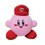  Peluche Kirby Con Gorra De Mario 30cm