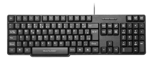 Teclado Multilaser Slim Tc225 Qwerty Abnt2 Entrada Ps2 Cor Preto