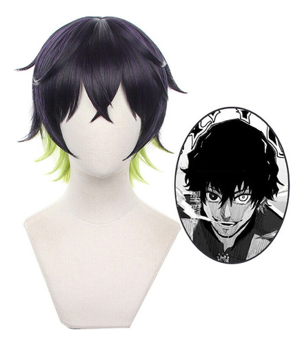 Blue Lock Oliver Aiku Halloween Cosplay Peluca Pelo 30cm