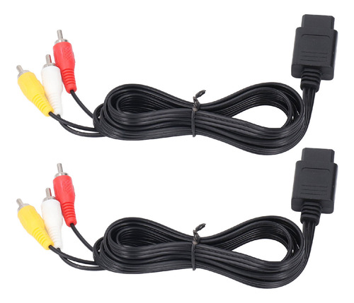 Cable Av Para N64, 2 Piezas, Codificado Por Colores, Sonido