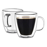 Tazas De Espresso Yuncang De 5.5 Oz (juego De 2), Vidrio De