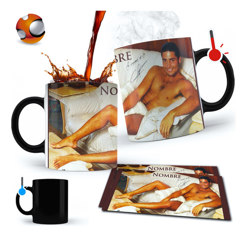 Taza Mágica Personalizada Artista Chayanne Con Tu Nombre