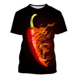 Summer Chili Vegetable 3d Printed T-shirt Fashion Street