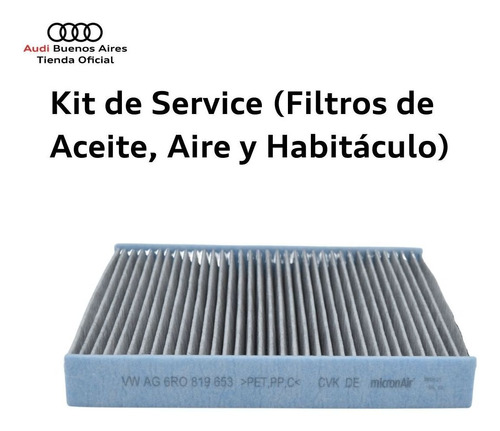 Kit De Filtros Audi A1 1.2/1.4 Tfsi (2011-2014) Audi Foto 6