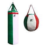 Pqtricgym#1 Saco De Boxeo 120cm Y Bola Redonda Costal De Box