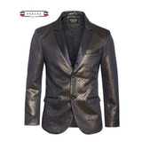 Saco Premium De Caballero Marca Pavini Dorado Y Negro Pb288