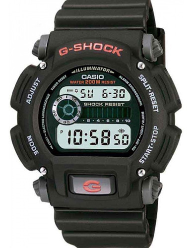 Relógio Masculino Casio G-shock Dw-9052-1vdr - Nota Fiscal Cor Da Correia Preto Cor Do Bisel Preto