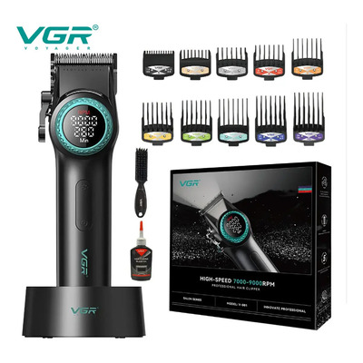 Vgr V-001 Máquina Para Cortar Cabello, Cortadora De Pelo Color Negro
