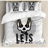 Fundas Para Edredones - Ambesonne Rock And Roll Duvet Cover 