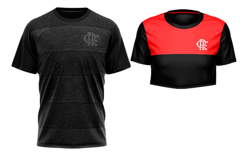 Conjunto Flamengo Casal Oficial Crooped + Camisa