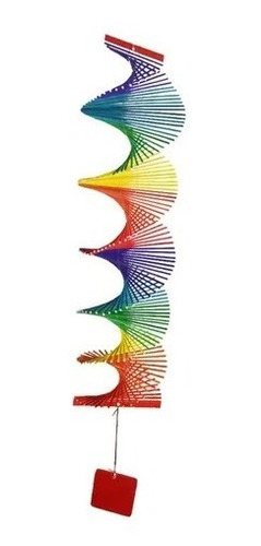 Espiral Arco-íris Colorido Catavento  Sinos Ventos Giratorio